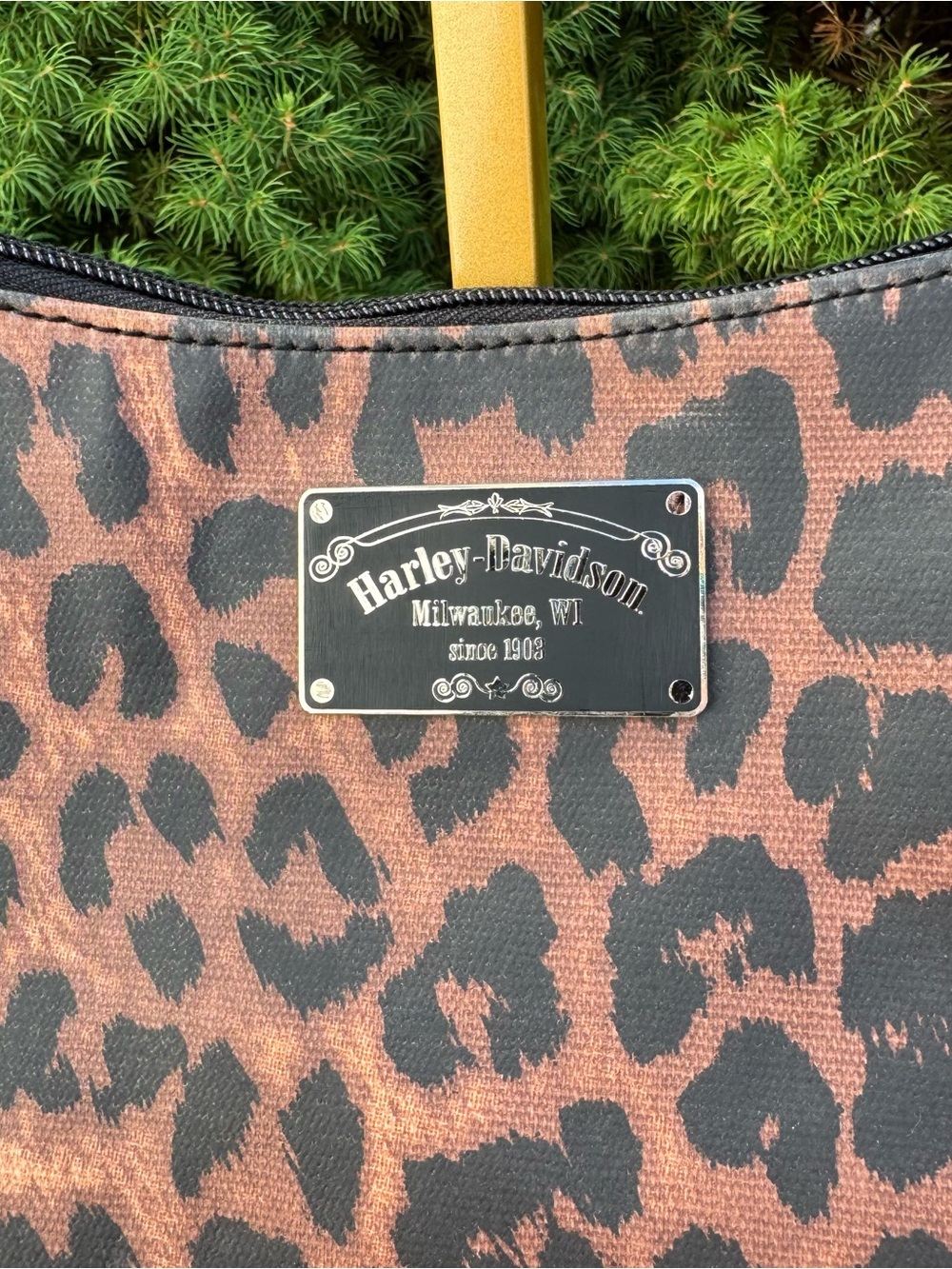 Harley-Davidson Vintage Women's Leopard Print Shoulder Bag - NWOT - Picture 2 of 6